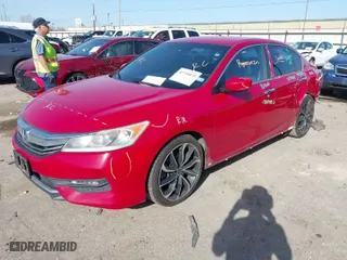 2016 Honda Accord Sedan Sport with VIN 1HGCR2F57GA166507, listed as a IAAI auction lot 41745635 with 127,884 mi miles. Bid and sale history available at carsss.com. Image 2.