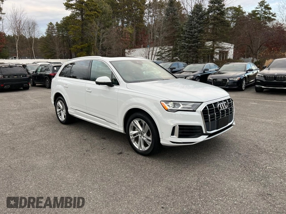 2021 Audi Q7 Premium with VIN WA1AXAF7XMD028911, listed as a Copart auction lot 86017744 with 81,815 mi miles and Clean title. Bid and sale history available at DreamBid. Image 1.