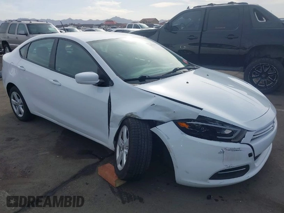 2015 Dodge Dart SXT with VIN 1C3CDFBB5FD281835, listed as a IAAI auction lot 41706666 with 115,296 mi miles. Bid and sale history available at carsss.com. Image 1.