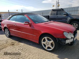 2005 Mercedes-Benz CLK 500 with VIN WDBTK75J55F163229, listed as a Copart auction lot 76276354 with 76,829 mi miles and Salvage Title. Bid and sale history available at DreamBid. Image 4.