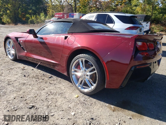 2019 Chevrolet Corvette 2LT with VIN 1G1YD3D73K5107252, listed as a Copart auction lot 77106114 with 19,093 mi miles and Salvage Title. Bid and sale history available at carsss.com. Image 2.