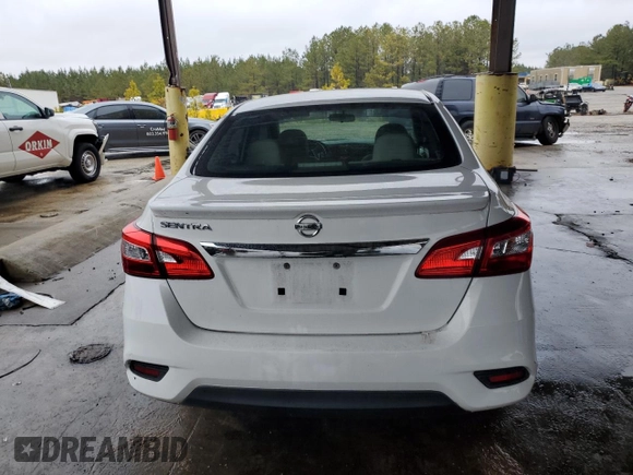 2017 Nissan Sentra SV with VIN 3N1AB7AP2HY238908, listed as a Copart auction lot 88949145 with 186,101 mi miles and Salvage title. Bid and sale history available at DreamBid. Image 6.