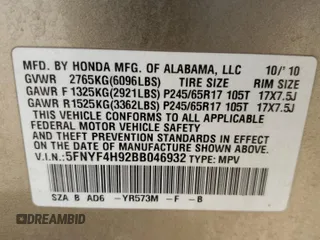 2011 Honda Pilot Touring with VIN 5FNYF4H92BB046932, listed as a Copart auction lot 49811465 with 176,295 mi miles and Salvage Title. Bid and sale history available at carsss.com. Image 15.