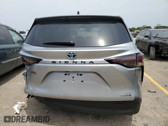 2023 Toyota Sienna XLE with VIN 5TDYRKEC6PS152430, listed as a Copart auction lot 60543295 with Not provided miles and Salvage title. Bid and sale history available at DreamBid. Image 6.