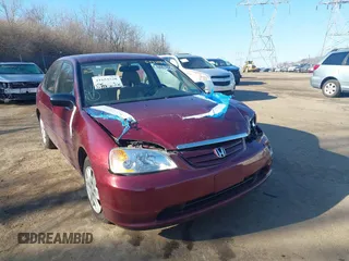 2003 Honda Civic LX with VIN 2HGES16503H573295, listed as a IAAI auction lot 41653528 with 55,866 mi miles and . Bid and sale history available at DreamBid. Image 6.