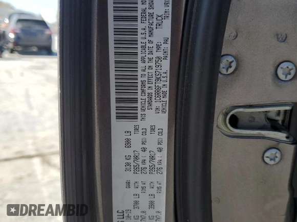 2019 Ram 1500 Classic Tradesman with VIN 1C6RR6FT9KS719750, listed as a Copart auction lot 77348814 with 51,073 mi miles and Salvage Title. Bid and sale history available at carsss.com. Image 14.