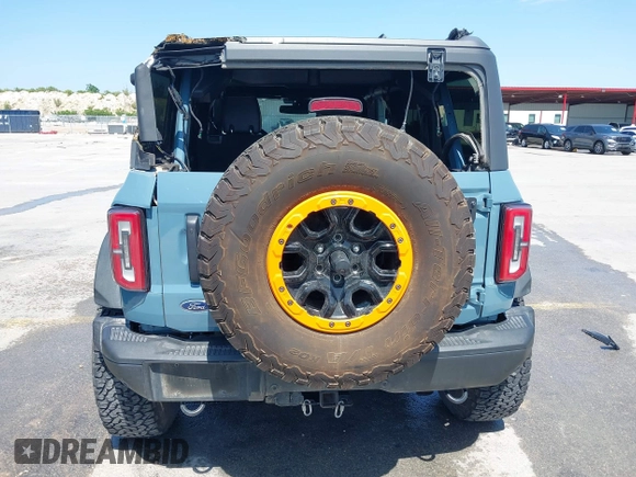 2022 Ford Bronco with VIN 1FMEE5DP5NLA90680, listed as a IAAI auction lot 42198160 with 37,129 mi miles and . Bid and sale history available at DreamBid. Image 16.
