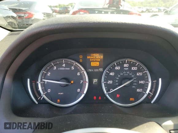 2016 Acura TLX with VIN 19UUB1F34GA000608, listed as a Copart auction lot 60964035 with 125,795 mi miles and Salvage title. Bid and sale history available at DreamBid. Image 9.