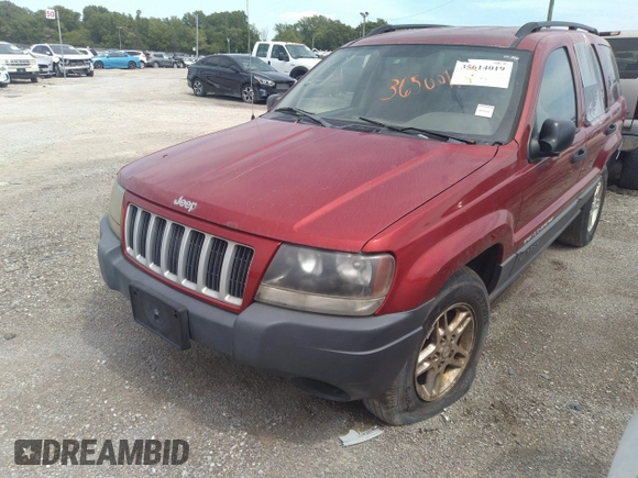 2004 Jeep Grand Cherokee Laredo with VIN 1J4GW48SX4C160475, listed as a IAAI auction lot 36500183 with 189,047 mi miles and . Bid and sale history available at DreamBid. Image 2.