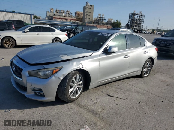 2015 Infiniti Q50 Premium with VIN JN1BV7AP5FM339145, listed as a Copart auction lot 59925625 with 152,396 mi miles and Clean title. Bid and sale history available at DreamBid. Image 1.