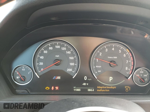 2015 BMW M4 with VIN WBS3R9C56FK333498, listed as a Copart auction lot 72363514 with 11,065 mi miles and Salvage Title. Bid and sale history available at carsss.com. Image 9.