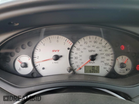 2003 Ford Focus SVT with VIN 3FAHP39593R155946, listed as a Copart auction lot 77135724 with 116,205 mi miles and Salvage Title. Bid and sale history available at DreamBid. Image 9.