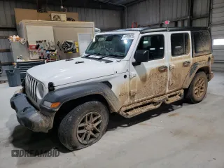 2024 Jeep Wrangler Sport с VIN 1C4PJXKNXRW233990, выставлен на аукционе Copart как лот 44586675 с пробегом 16 302 миль миль и Списание • Salvage title. История ставок и продаж доступна на DreamBid. Изображение 1.