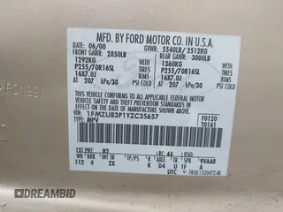 2000 Ford Explorer XLT z VIN 1FMZU83P1YZC35657, wystawiony jako IAAI lot #42278366 z przebiegiem Nie podano mil oraz . Historia ofert i sprzedaży dostępna na DreamBid. Obrazek 9.
