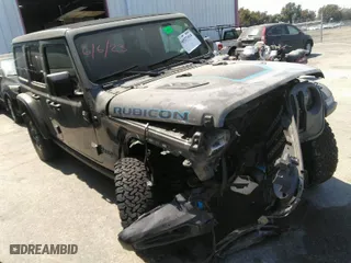 2022 Jeep Wrangler 4xe Unlimited Rubicon with VIN 1C4JJXR60NW182756, listed as a IAAI auction lot 36927414 with 1 mi miles. Bid and sale history available at carsss.com. Image 13.