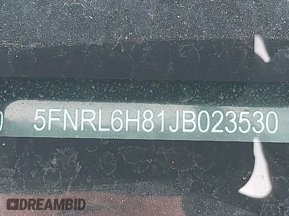 2018 Honda Odyssey Touring with VIN 5FNRL6H81JB023530, listed as a IAAI auction lot 42040124 with 109,128 mi miles and . Bid and sale history available at DreamBid. Image 9.