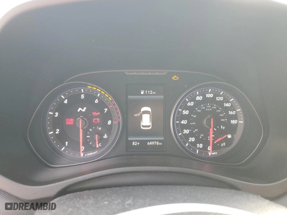 2020 Hyundai Veloster N with VIN KMHT36AH2LU004930, listed as a Copart auction lot 41761355 with 64,978 mi miles and Salvage Title. Bid and sale history available at carsss.com. Image 9.