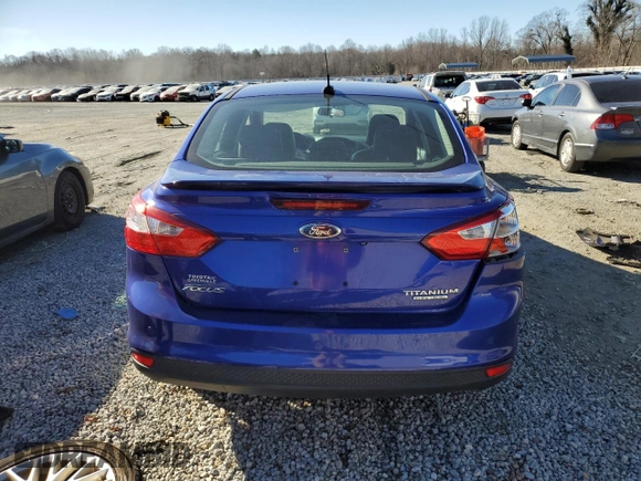 2014 Ford Focus Titanium with VIN 1FADP3J27EL410059, listed as a Copart auction lot 41634085 with 156,053 mi miles and Salvage Title. Bid and sale history available at carsss.com. Image 6.