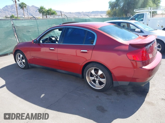 2003 Infiniti G35 w/Leather with VIN JNKCV51E63M302507, listed as a IAAI auction lot 42232676 with 152,358 mi miles and . Bid and sale history available at DreamBid. Image 3.