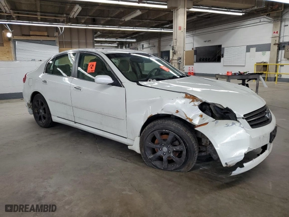 2005 Infiniti G35 Sedan with VIN JNKCV51F75M309039, listed as a Copart auction lot 47281885 with 0 mi miles and Salvage Title. Bid and sale history available at carsss.com. Image 4.