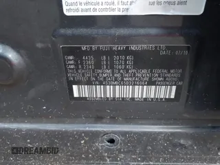 2011 Subaru Legacy Premium with VIN 4S3BMBC65B3216064, listed as a IAAI auction lot 42592026 with 139,015 mi miles and . Bid and sale history available at DreamBid. Image 9.