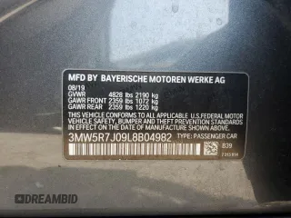 2020 BMW 3 Series 330i xDrive с VIN 3MW5R7J09L8B04982, выставлен на аукционе Copart как лот 59406275 с пробегом 30 754 миль миль и Списание • Salvage title. История ставок и продаж доступна на DreamBid. Изображение 12.