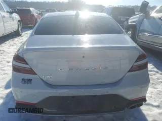 2022 Genesis G70 2.0T with VIN KMTG34TA9NU098058, listed as a Copart auction lot 88098465 with 0 mi miles and Salvage Title. Bid and sale history available at carsss.com. Image 6.