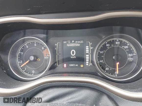 2016 Jeep Cherokee 75th Anniversary with VIN 1C4PJMCB0GW156076, listed as a IAAI auction lot 41946760 with 105,571 mi miles. Bid and sale history available at carsss.com. Image 7.