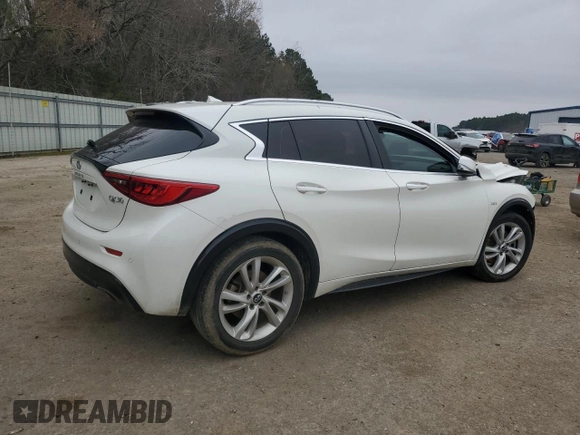 2017 Infiniti QX30 Sport with VIN SJKCH5CP6HA034474, listed as a Copart auction lot 44592985 with 80,729 mi miles and Salvage title. Bid and sale history available at DreamBid. Image 3.