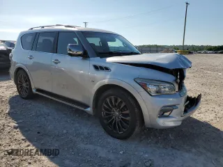 2015 Infiniti QX80 with VIN JN8AZ2NE7F9084529, listed as a Copart auction lot 55229374 with 213,465 mi miles and Salvage Title. Bid and sale history available at carsss.com. Image 4.