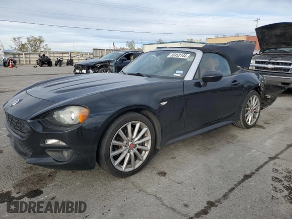 2017 FIAT 124 Spider Classica with VIN JC1NFAEK1H0107572, listed as a Copart auction lot 82452144 with 98,954 mi miles and Salvage title. Bid and sale history available at DreamBid. Image 1.