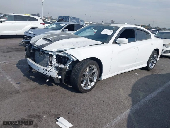 2020 Dodge Charger GT with VIN 2C3CDXHG6LH186093, listed as a IAAI auction lot 41011721 with NaN miles. Bid and sale history available at carsss.com. Image 2.