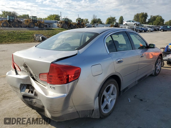 2004 Infiniti G35 w/Leather with VIN JNKCV51E24M111782, listed as a Copart auction lot 74676044 with 121,564 mi miles and Salvage Title. Bid and sale history available at DreamBid. Image 3.