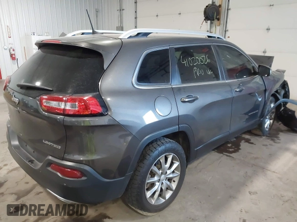 2018 Jeep Cherokee Limited with VIN 1C4PJMDX7JD577855, listed as a IAAI auction lot 41020026 with 111,267 mi miles. Bid and sale history available at carsss.com. Image 4.