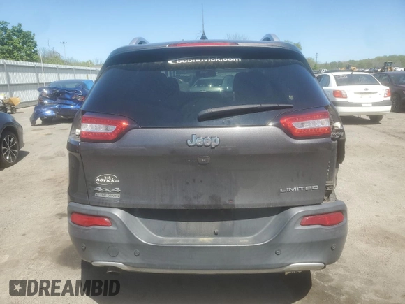2014 Jeep Cherokee Limited z VIN 1C4PJMDB7EW138735, wystawiony jako Copart lot #54127145 z przebiegiem Nie podano mil oraz Szkoda całkowita • Salvage title. Historia ofert i sprzedaży dostępna na DreamBid. Obrazek 6.