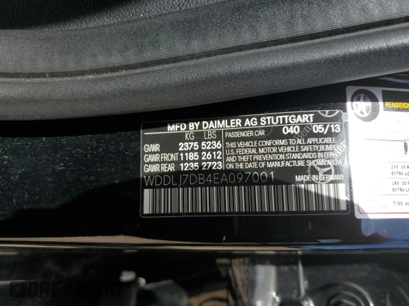 2014 Mercedes-Benz CLS 550 с VIN WDDLJ7DB4EA097001, выставлен на аукционе Copart как лот 60151955 с пробегом 112 675 миль миль и Списание • Salvage title. История ставок и продаж доступна на DreamBid. Изображение 12.