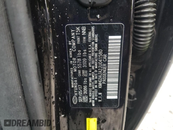2018 Genesis G90 Premium z VIN KMHG34JA2JU041580, wystawiony jako Copart lot #83837604 z przebiegiem 67 258 mil mil oraz Szkody całkowita. Historia ofert i sprzedaży dostępna na DreamBid. Obrazek 12.