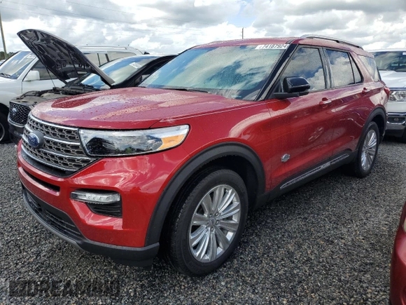 2023 Ford Explorer King Ranch z VIN 1FM5K8LC3PGC34392, wystawiony jako Copart lot #74187924 z przebiegiem 3 416 mil mil oraz Nie do naprawy • Non repairable. Historia ofert i sprzedaży dostępna na DreamBid. Obrazek 1.