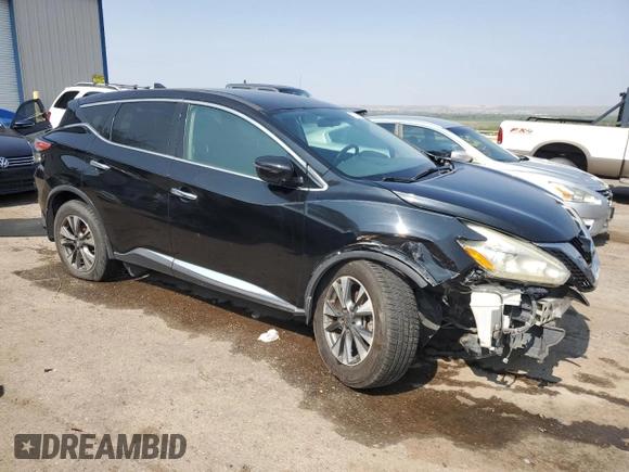 2016 Nissan Murano S with VIN 5N1AZ2MG8GN154865, listed as a Copart auction lot 61421484 with 133,805 mi miles and Salvage Title. Bid and sale history available at carsss.com. Image 4.