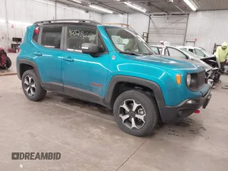 2021 Jeep Renegade Trailhawk with VIN ZACNJDC13MPN36825, listed as a IAAI auction lot 41252862 with 31,472 mi miles and . Bid and sale history available at DreamBid. Image 1.