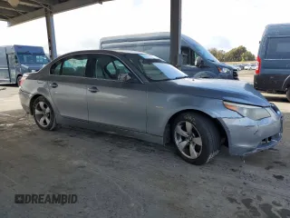 2004 BMW 5 Series 530i with VIN WBANA735X4B808964, listed as a Copart auction lot 49295755 with 143,316 mi miles and Salvage Title. Bid and sale history available at carsss.com. Image 4.