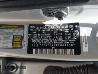 2015 Kia Sorento LX with VIN 5XYKTCA68FG641582, listed as a IAAI auction lot 42063254 with 159,125 mi miles and . Bid and sale history available at DreamBid. Image 9.
