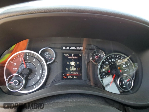 2023 Ram 2500 Tradesman with VIN 3C7WR4HJ7PG543522, listed as a Copart auction lot 76047994 with 20,761 mi miles and Salvage Title. Bid and sale history available at carsss.com. Image 9.