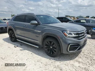 2022 Volkswagen Atlas SEL Premium R-Line with VIN 1V2FE2CA6NC219819, listed as a Copart auction lot 54796015 with 33,911 mi miles and Clean title. Bid and sale history available at DreamBid. Image 4.