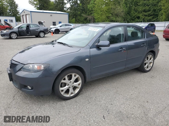 2008 Mazda Mazda3 i Touring Value with VIN JM1BK32F481174942, listed as a Copart auction lot 54401615 with 272,741 mi miles and Salvage Title. Bid and sale history available at carsss.com. Image 1.