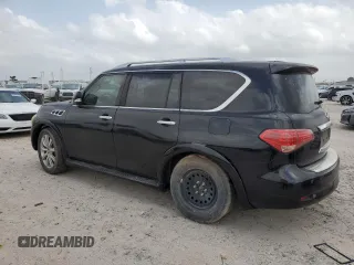2012 Infiniti QX56 8-passenger with VIN JN8AZ2NDXC9715289, listed as a Copart auction lot 51847835 with 144,489 mi miles and Clean Title. Bid and sale history available at carsss.com. Image 2.