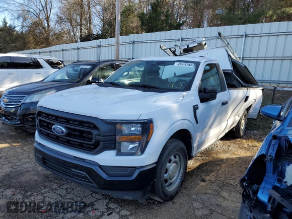 2023 Ford F-150 XL with VIN 1FTMF1CB1PKE33005, listed as a Copart auction lot 44924015 with 54,918 mi miles and Salvage Title. Bid and sale history available at carsss.com. Image 1.
