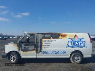 2014 Chevrolet Express Cargo Van with VIN 1GCWGGBA3E1214227, listed as a IAAI auction lot 41571911 with 1 mi miles. Bid and sale history available at carsss.com. Image 14.