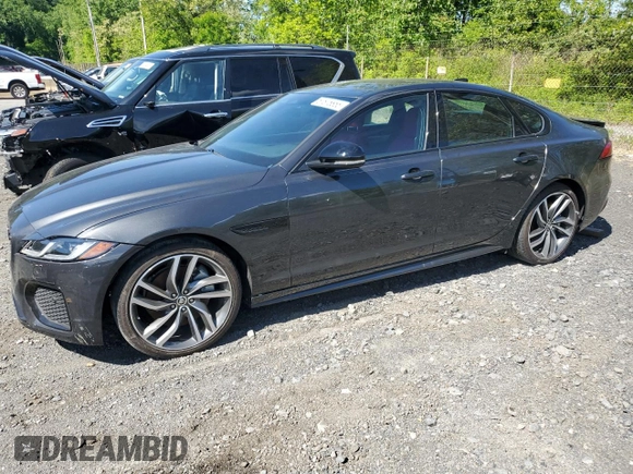 2024 Jaguar XF with VIN SAJB64FXXRCY94427, listed as a Copart auction lot 57876855 with 5,885 mi miles and Salvage title. Bid and sale history available at DreamBid. Image 1.