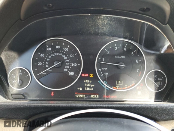 2014 BMW 3 Series 335i xDrive with VIN WBA3B9G53ENR90601, listed as a Copart auction lot 48493275 with 129,992 mi miles and Salvage Title. Bid and sale history available at carsss.com. Image 9.